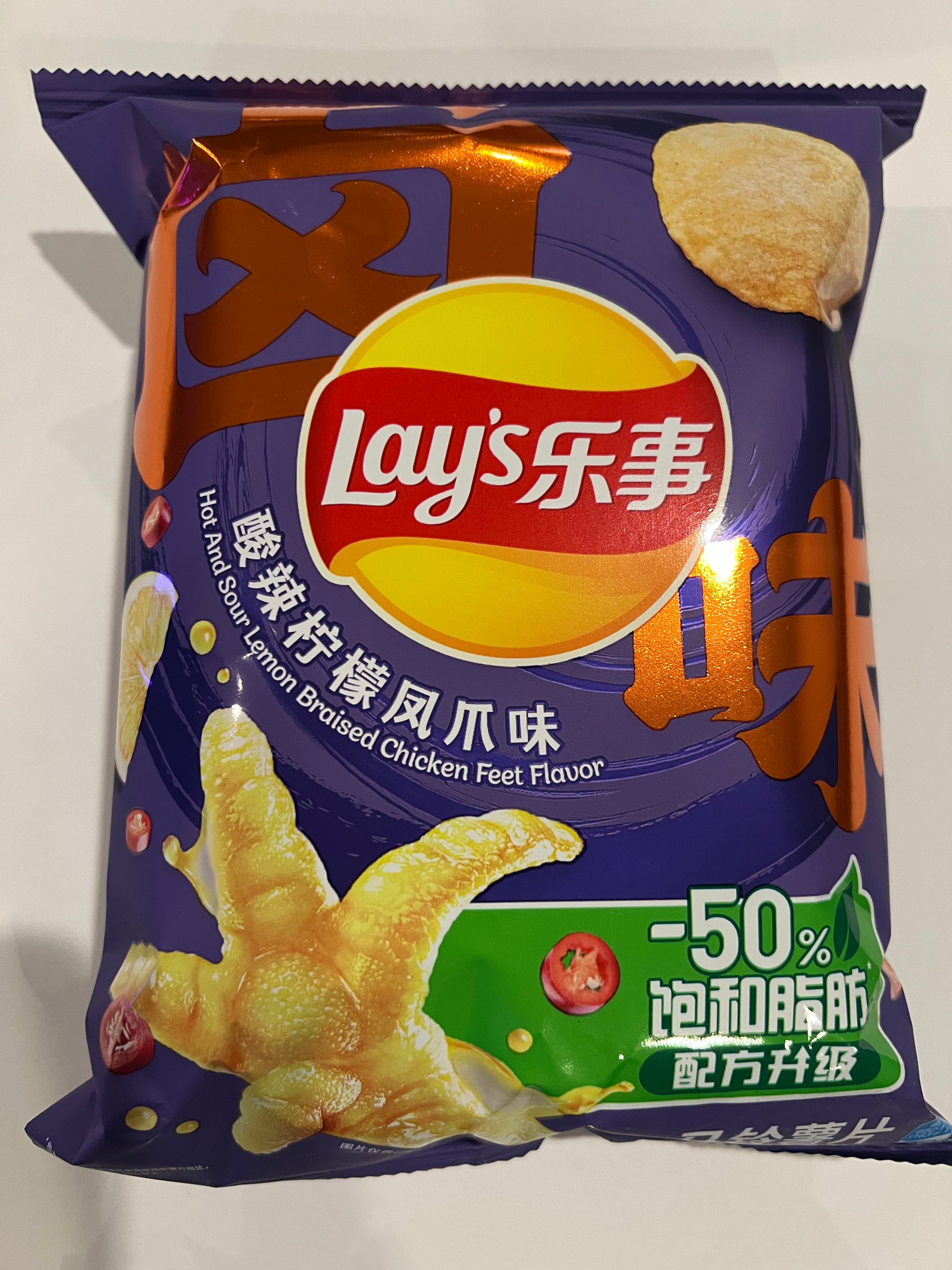 Lay's Hot and sour lemon braised chicken feet flavor